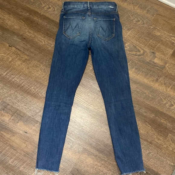 MOTHER JEANS HIGH WAISTED LOOKER ANKLE FRAY IN NOT ROUGH ENOUGH SKINNY/SLIM LEG - Picture 4 of 14